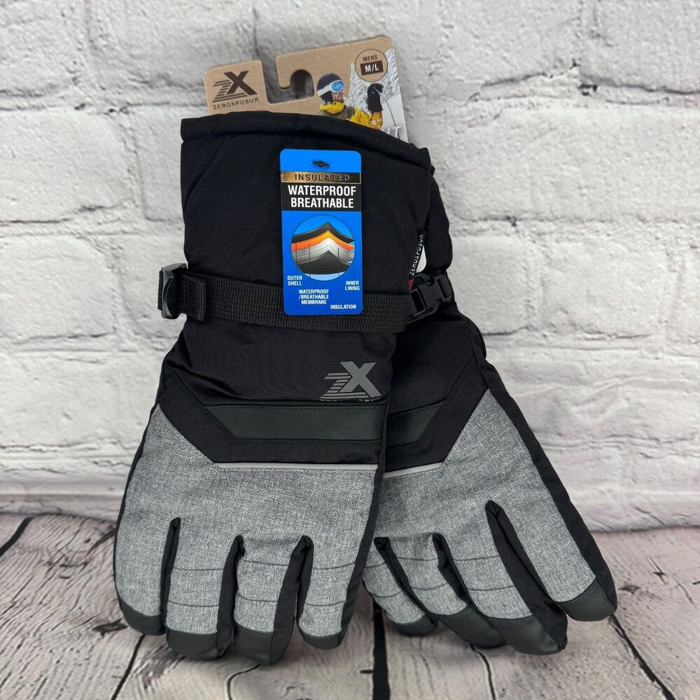 NWT ZeroXposur Gloves Men's M/L Heavy Weight 3M Waterproof Articulated